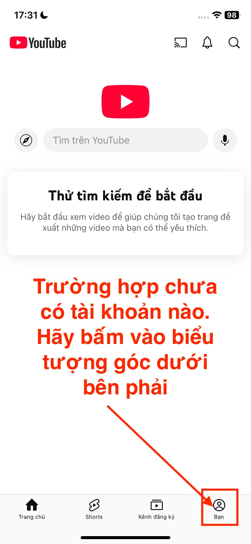 Bấm vào biểu tượng ở góc dưới bên phải.